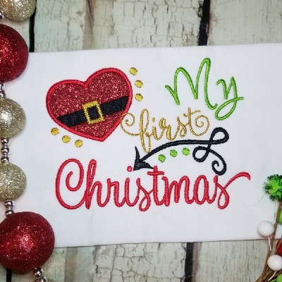 First Christmas embroidery designs